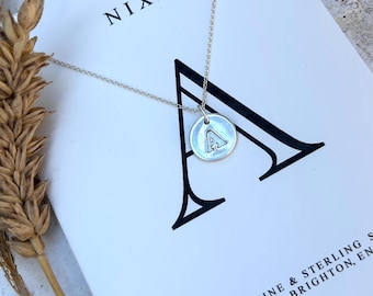 INITIAL A-Z Silver Necklace - Full Alphabet, Letter Jewellery, Sterling Silver, Handmade in England, Monogram Keepsake, Victoriana Jewellery