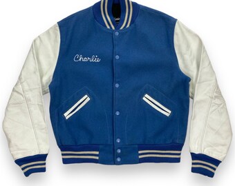 Vintage 60s Yellow/navy Butwin Varsity Letterman Jacket Size 44 