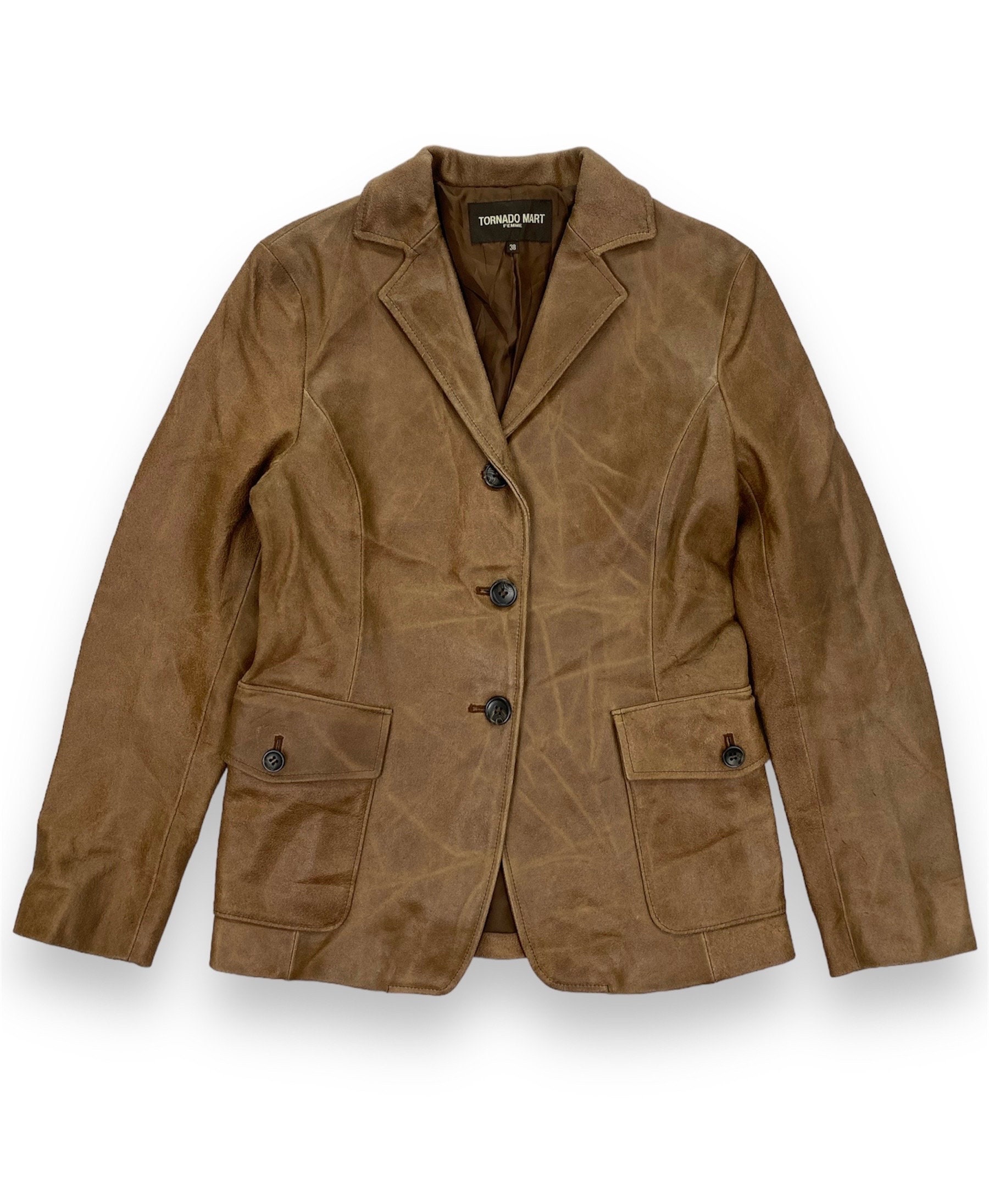 Tornado Mart Japan Femme Leather Coat - Etsy