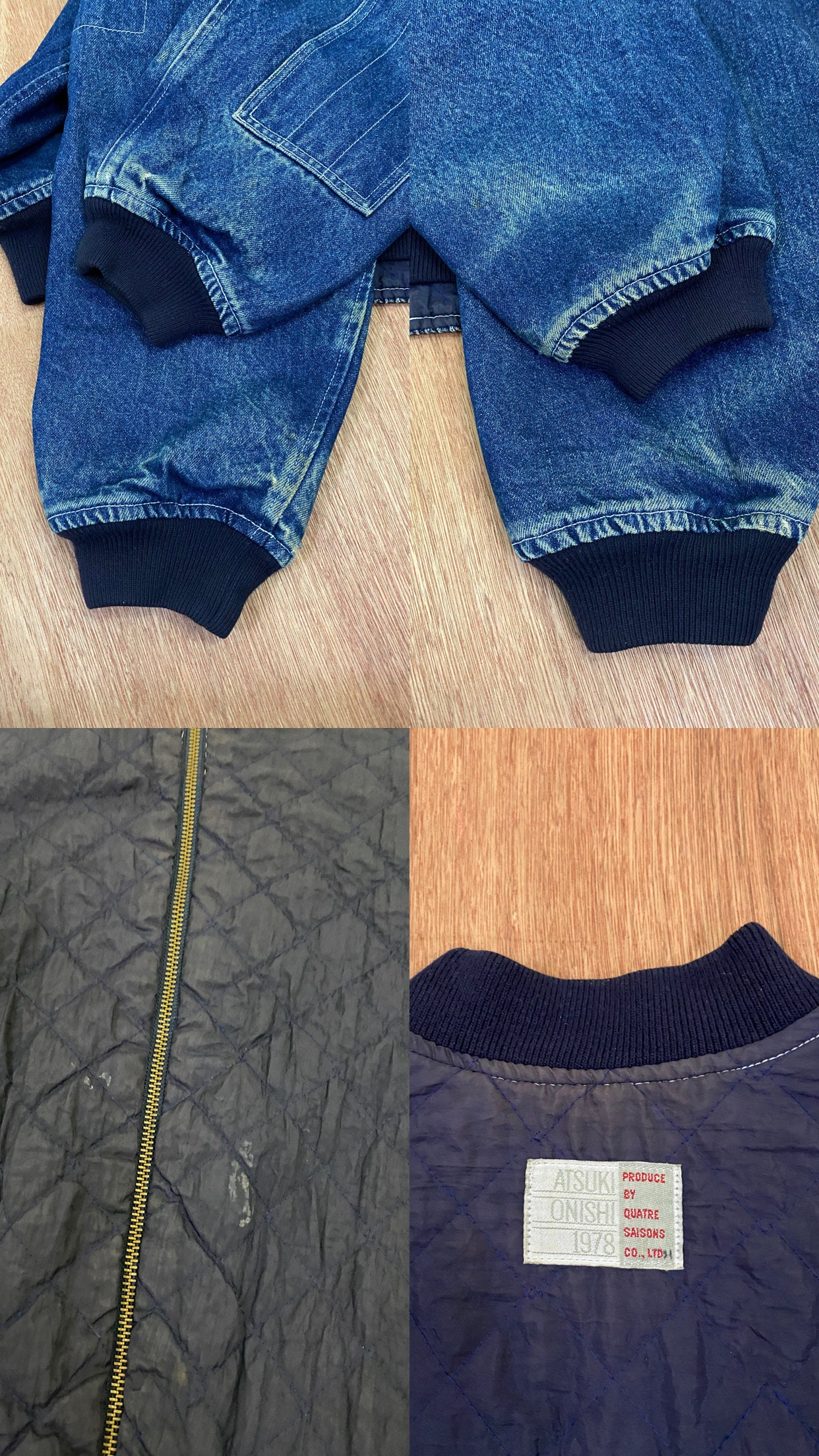 Vintage Atsuki Onishi 1978 Japanese Designer Denim Bomber