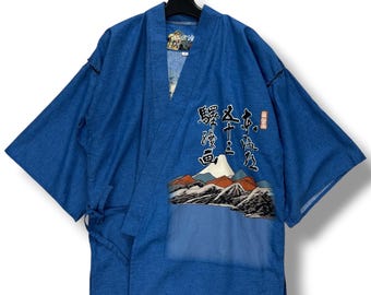Vintage Japanese Art kimono Haori Jacket