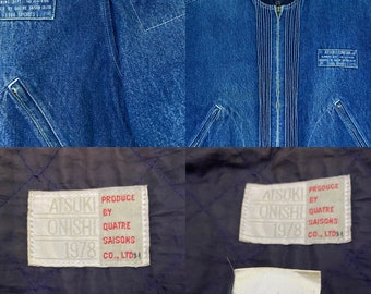 ジャケット・アウター 80's/atsuki onishi/bomber jacket Vintage Atsuki Onishi 1978 Japanese Designer Denim Bomber