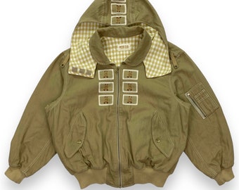 Vintage Paseri Club Hooded Bomber Jacket