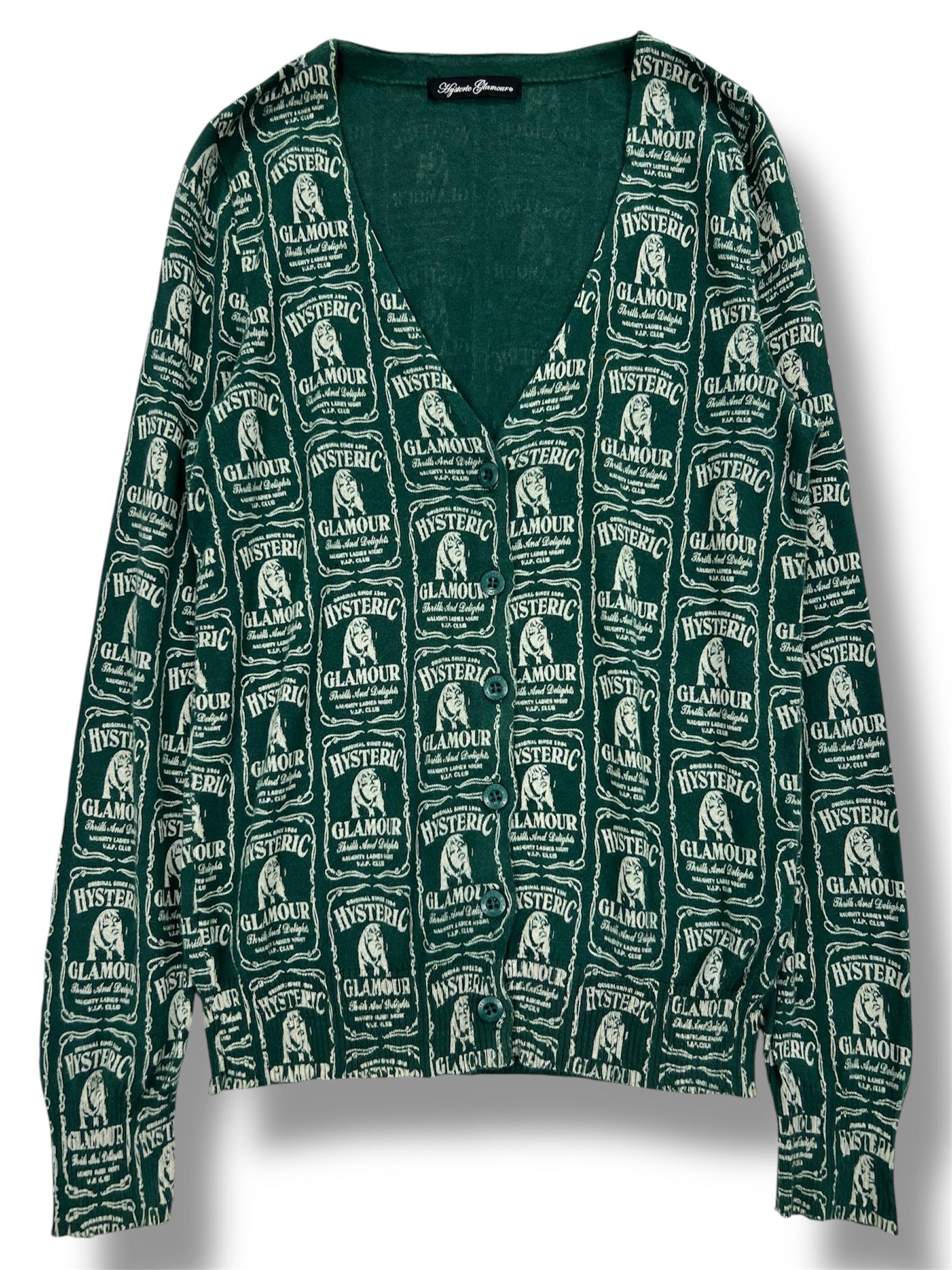 【HYSTERIC GLAMOUR】Cotton cardigan Hysteric Glamour All Over Print Cardigan - Etsy