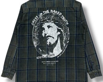 Covert Org by Fuudobrain Anarchy Plaid Button Ups Shirt