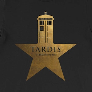 Tardis - It&#39;s Bigger on the Inside - Short-Sleeve Unisex T-Shirt - Doctor Who - Hamilton Musical - Broadway Parody Mash-Up
