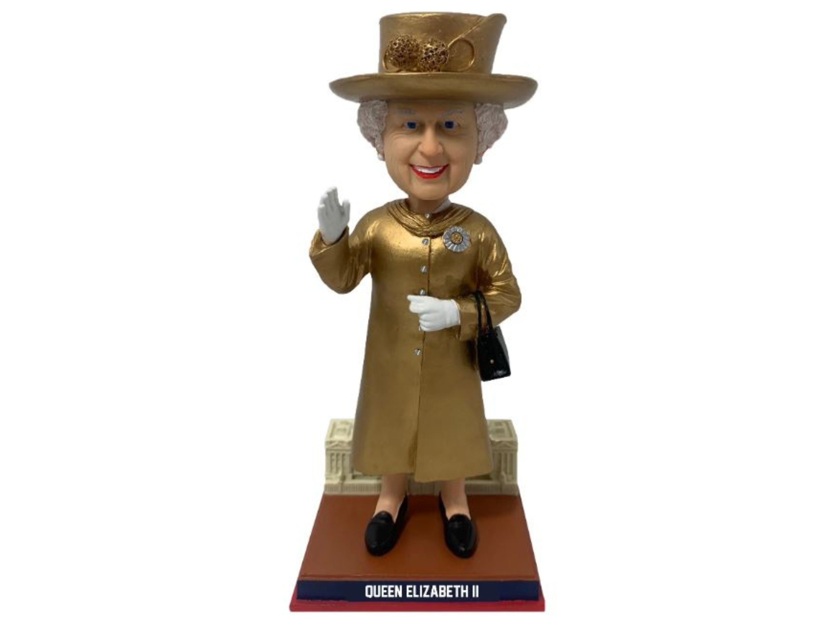 Queen Elizabeth II Gold Bobblehead Etsy