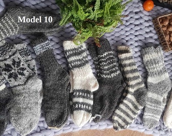 Sheep wool socks, handmade socks, natural wool,one size 6-9 UK