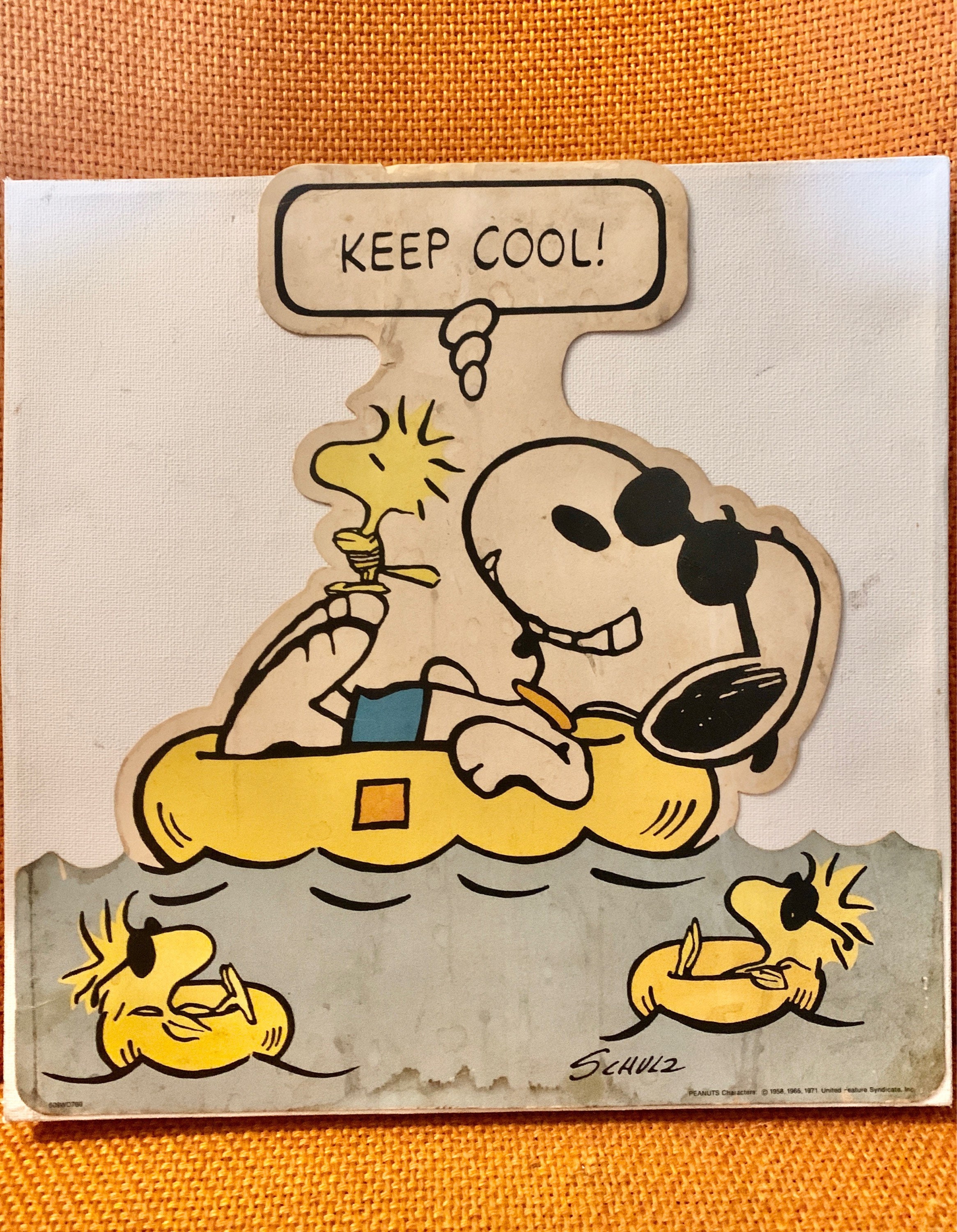 Vintage 1971 Schulz Peanuts Charlie Brown Snoopy Woodstock