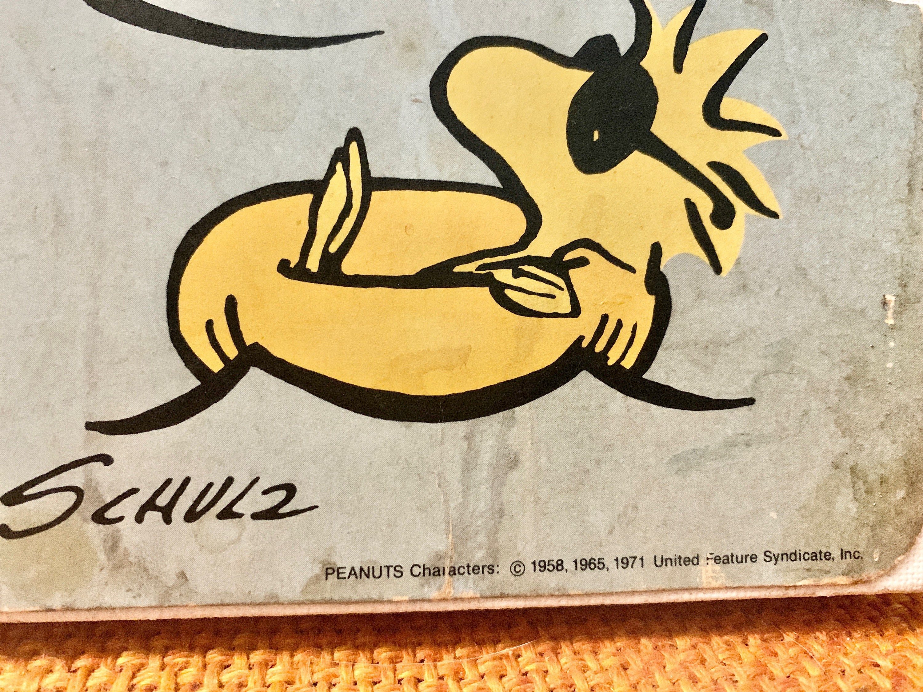 Vintage 1971 Schulz Peanuts Charlie Brown Snoopy Woodstock