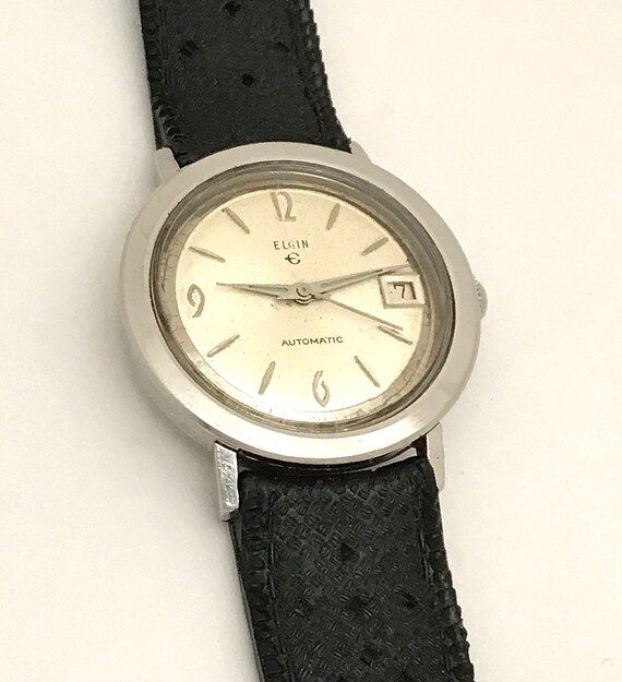 Elgin Compressor Watch Vintage 1960s Elgin Compensator Mechanical Automatic … - Gem
