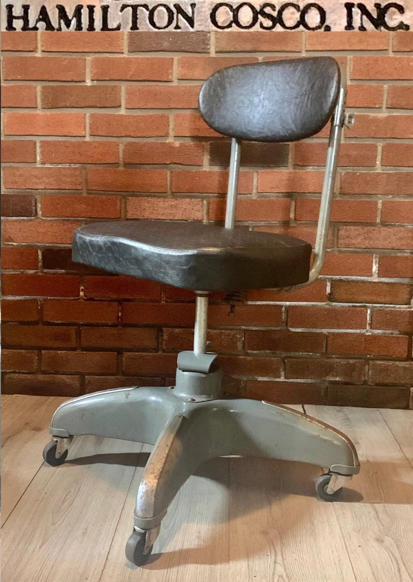 Vintage Mid Century Hamilton Cosco Model 15S Industrial Swivel