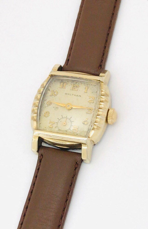 Vintage 1950s Waltham Caliber 1155 17 Jewel Mens Swis… - Gem Vintage 1950s Waltham Caliber 1155 17 Jewel Mens Swis… - Gem
