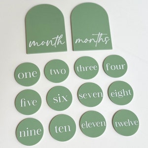 Ensemble de jalons mensuels interchangeables pour bébé, jalons en acrylique de 1 à 12 mois, accessoires photo pour faire-part de nouveau-né, cadeau de baby shower, souvenir de bébé