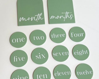 Acrylic Baby Milestone Set, 1-12 months Interchangeable Photo Prop Arches, Newborn Keepsake, Baby Shower Gift