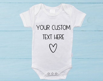 Custom baby onesie, create your own bodysuit, custom text baby onesie, baby shower gift, newborn gift, personalised romper, your text onesie