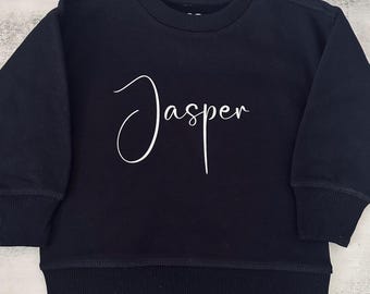 Toddler Name Jumper, Personalised Kids Sweater, Custom Baby Name Sweatshirt, Toddler Birthday Outfit, Childcare Jumper, Baby Name Reveal