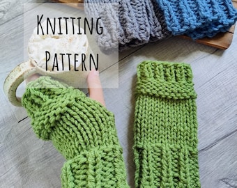 PDF DOWNLOAD ONLY, The Humble Wrist Warmer Knitting Pattern, Wrist Warmer Knitting Pattern, Fingerless Gloves Knitting Pattern