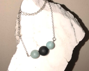 3 Bead Diffuser Necklace // Essential Oil Diffuser // Jewelry Diffuser // Womans Necklace // Lava Bead Diffuser Necklace