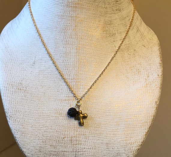 Cross Diffuser Necklace Essential Oil Diffuser Cross Jewelry Diffuser Womans Necklace Religious Necklace Etsy UK