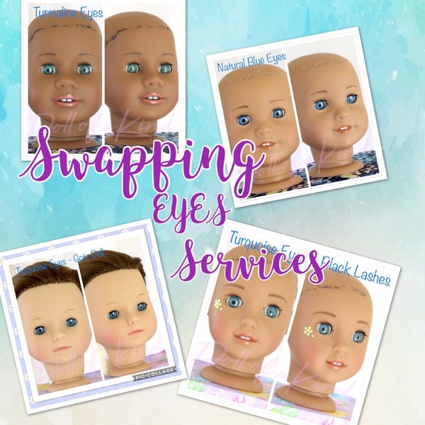 Swapping Doll Eyes Services for you - Send us your Head doll to swap the eyes for you.