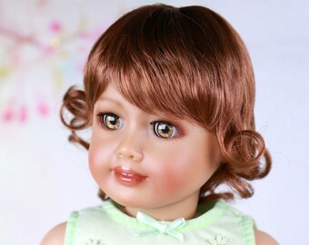Custom 18inch Doll Wig| Chloe Auburn l Premium Modacrylic wig replacement 10-11 Size Doll Of A Kind Fit 18’’American Doll OG Blythe