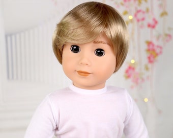 Custom 18inch Doll Wig  Paco Blonde l Premium Modacrylic wig with partial wig cap replacement 11-12 Size Fit 18’’American Doll OG Bitty