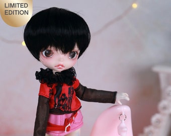 Custom 6-7 doll Wig Classic Black for Minifee, MSD, Boneka, Rainbow Hight, Fairyland and similar doll|Doll Wig Replacement|Doll of a Kind