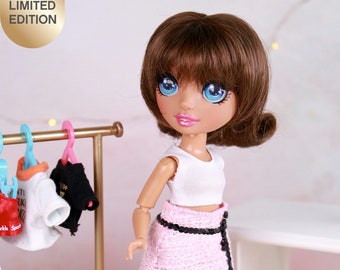 Custom 6-7 doll Wig Libby Brown for Minifee, MSD, Boneka,Rainbow Hight, Fairyland and similar doll head |Doll Wig Replacement|Doll of a Kind