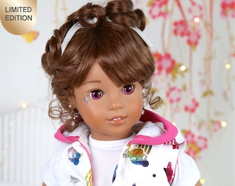 Custom 18inch Doll Wig  GENEVA Premium Modacrylic wig replacement 11-12 Head Size Doll Of A Kind Fit 18’’American Doll AG Dolls OG Blythe