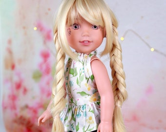 Wig for Wellie Doll | Spring Braids |Doll wig 8-9''| fits RRFF, BJD 1/3, Heart 4 Heart or any other doll head similar| Doll of a Kind
