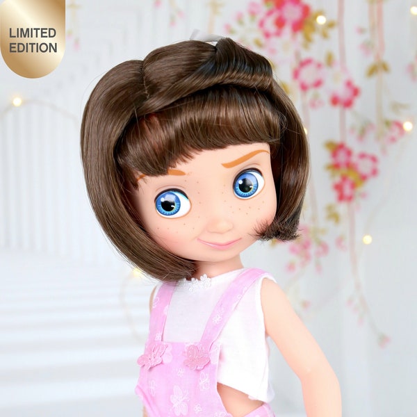 Custom 13'' Doll wig "Megan" - Fits most 12- 13'' doll head - Animator -Karito - My Twins - Dollsmore - LeeMiddleton - Trinity