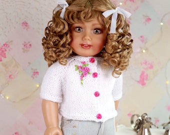 Custom 18inch Doll Wigs Erika Strawberry Blonde Premium Modacrylic wig replacement|10-11 Size Doll Of A Kind Fit American Doll OG Blythe