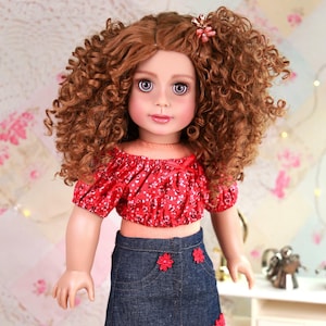 Custom 18 Inch doll Wig |Gillian| curly 18inch doll wig|Doll Of A Kind |Fit 18’’American Doll AG Dolls OG Blythe Gotz Madame