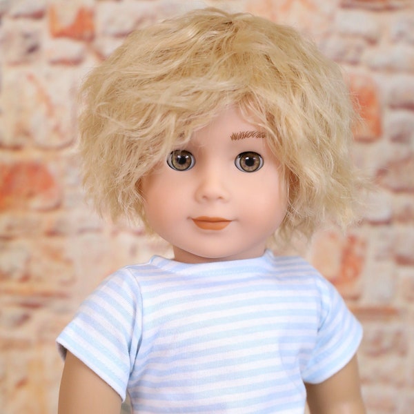 Custom 18 Inch doll Wig  Surf , Doll Wig Replacement, 18inch doll wig , Fits 10.5 to 11.5 inch head, Doll of a Kind AG Wig