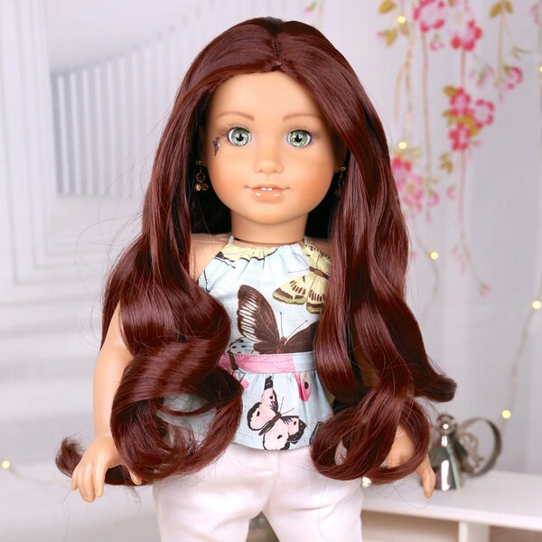 Custom 18 Inch doll Wig  NOELIA  Doll Of A Kind  10-11 Head Size Made to Fit 18’’American Doll AGs OG Blythe Doll Gotz Madame