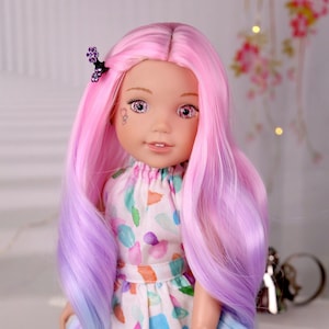 WellieWishers Love Dye wig Doll of a Kind RRFF Doll Wig  fits most 9&#39;&#39; head doll - BJD 1/3 Doll-Hear 4 Heat Doll - Glitter Girl