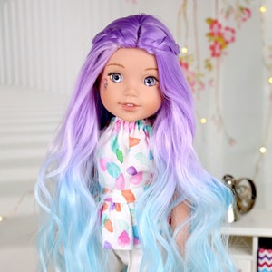 WellieWishers Arwen Dye wig Doll of a Kind RRFF Doll Wig  fits most 9&#39;&#39; head doll - BJD 1/3 Doll-Hear 4 Heat Doll - Glitter Girl