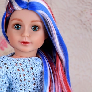 Custom 18 Inch doll Wig  FREEDOM 18inch doll Wig  Doll Of A Kind, 10-11 Head Size, Fit 18’’Dolls OG Blythe Gotz Madame