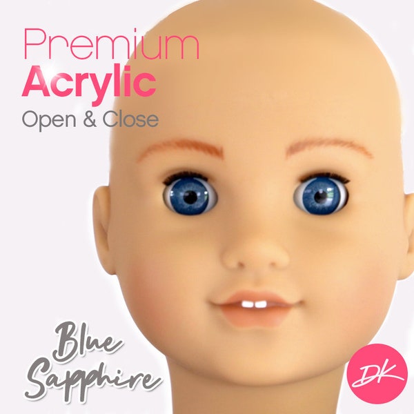 Blue Sapphire Doll Eyes - Fits most 18'' doll American Doll Gotz Doll Our Generation Doll Blinking Eyes