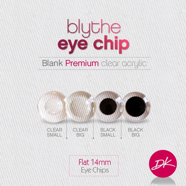 DIY Blank Eye Chip for Blythe Middie Doll - Luxury Doll Eyes - DIY eye chips - Fits Blythe 14 mm / Fits Middie 10mm