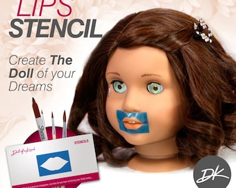 Lips Stencils for dolls paint your own lips Fits most 18'' doll American Doll AG Gotz Doll Our Generation Doll  Blythe, Journey