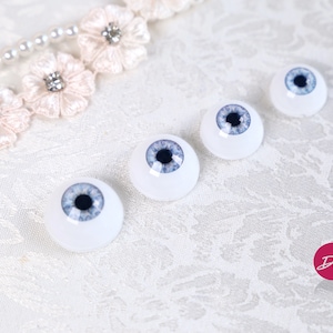 Realistic doll eyes  Glastic Round Doll Eyes BLUE Gray  doll eyes replacement  18 20, 22, 24 mm, Reborn Eyes, My Twin Eyes, BJD Eyes