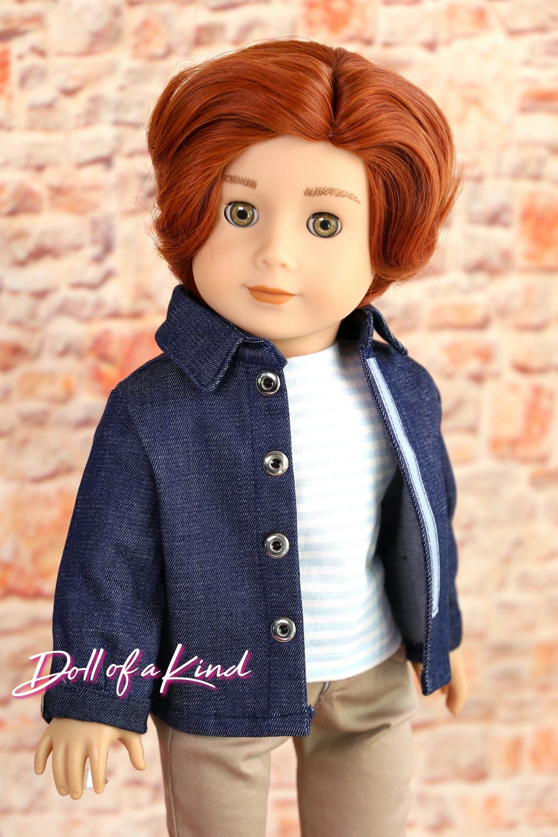 American Girl doll boy wig Prince Copper Doll Wig Etsy