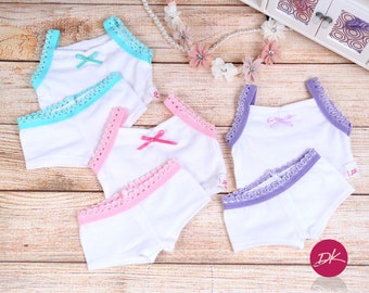 American Doll Cotton Underwear Set  18'' doll underwear Doll of a kind fit most 18 inch doll Gotz Journey Our Generation My life