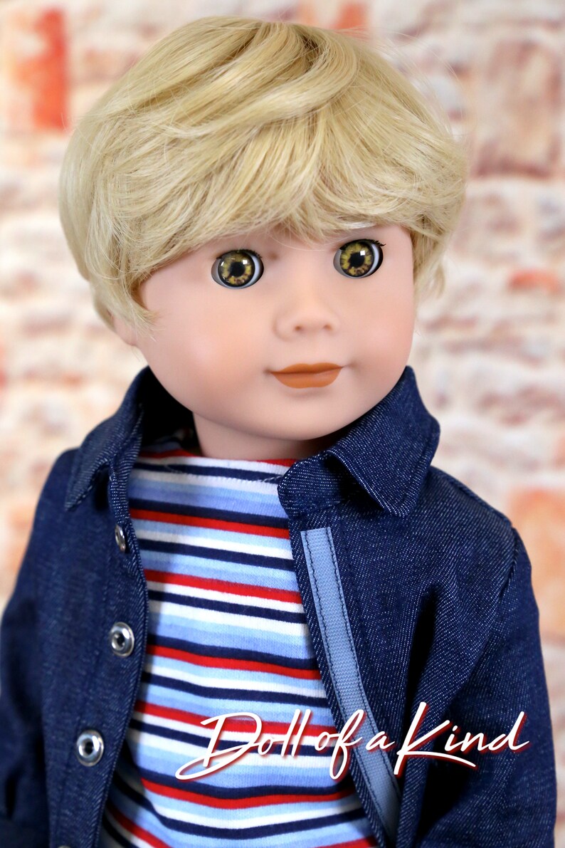 American Girl doll boy wig Blonde Classic Doll Wig Etsy