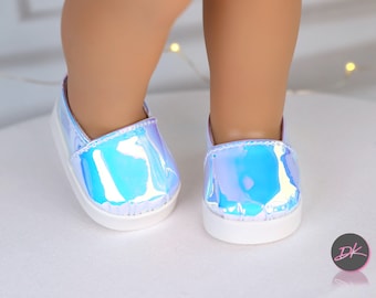 Metallic Light Shoes for 18" dolls - American Girl Doll, Gotz, My Life, Journey, Our Generation, Australian