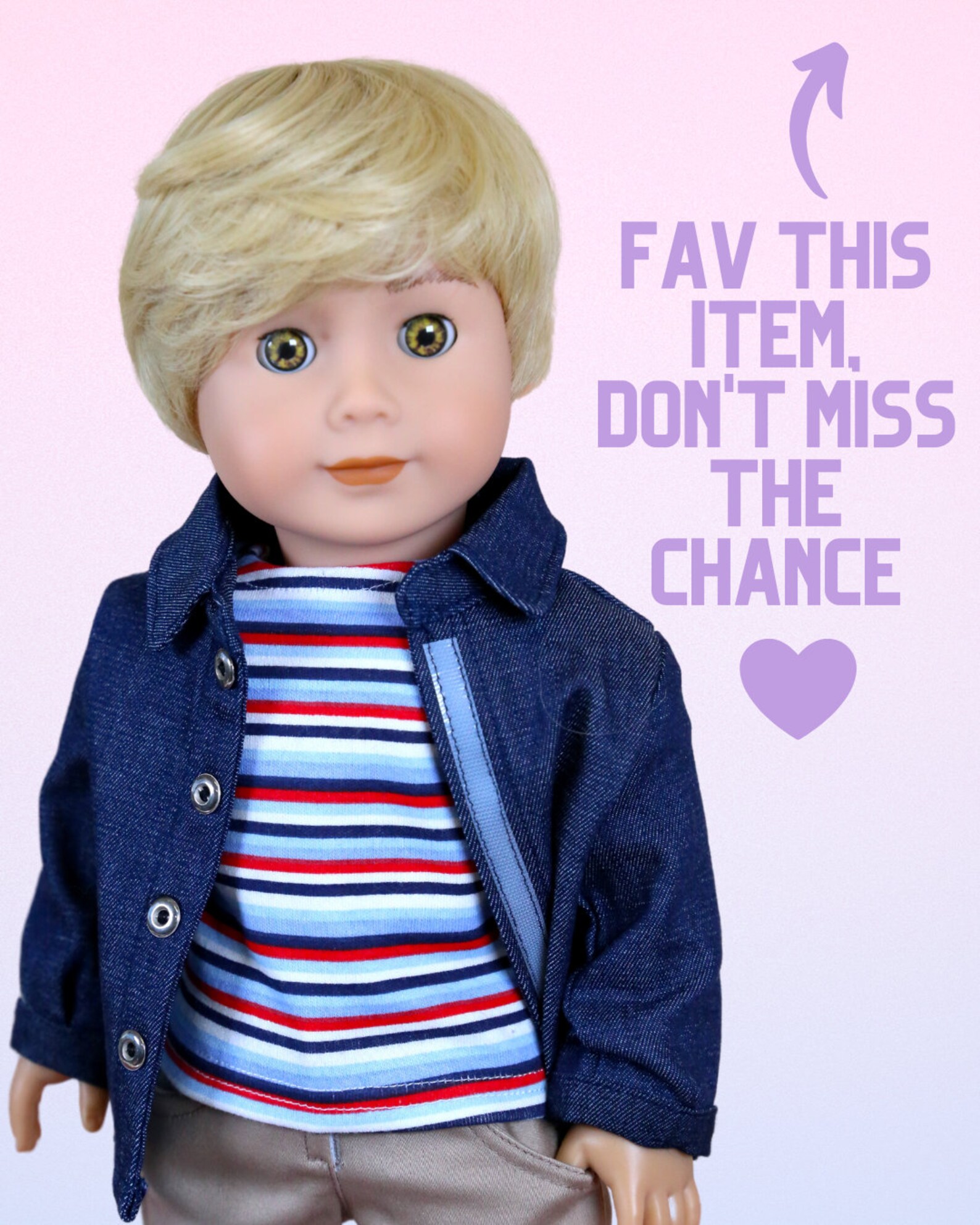 American Girl doll boy wig Blonde Classic Doll Wig Etsy