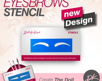 Eyebrow Stencil for Dolls N*2 - Fits most 18'' doll American Doll AG Gotz Doll Our Generation Doll  Blythe, Journey