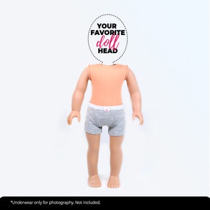 Cuerpo de muñeca DIY de 18 pulgadas, tono de piel claro